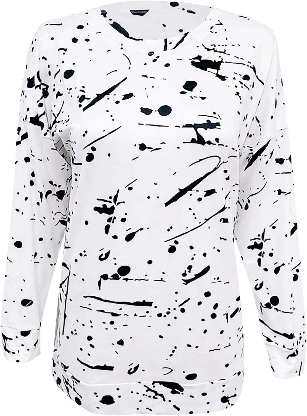 Oversized Sweatshirt For Women Crewneck Long Sleeve Top Fall Sides Splits Casual Pullover