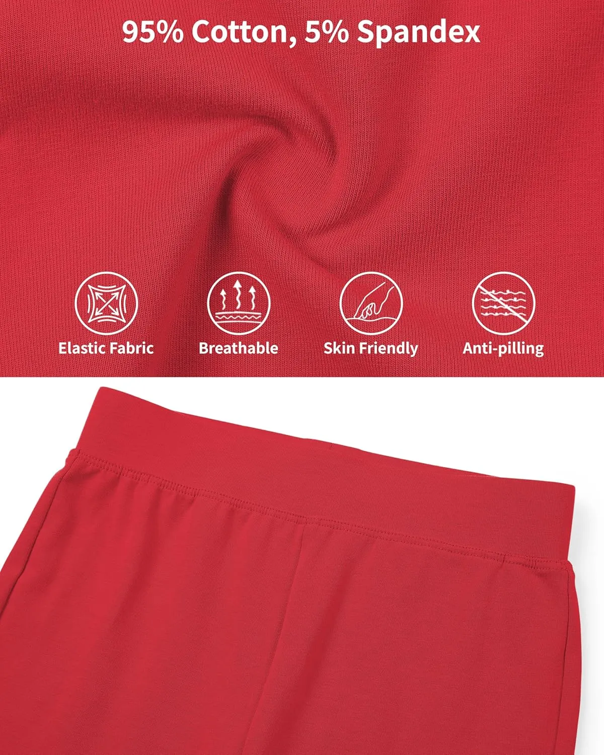 QBK Girls Basic Solid Shorts Dance Gymnastics Under Skirts Shorts Cotton for 2T-13Years Toddler Little Girls Soft Breathable