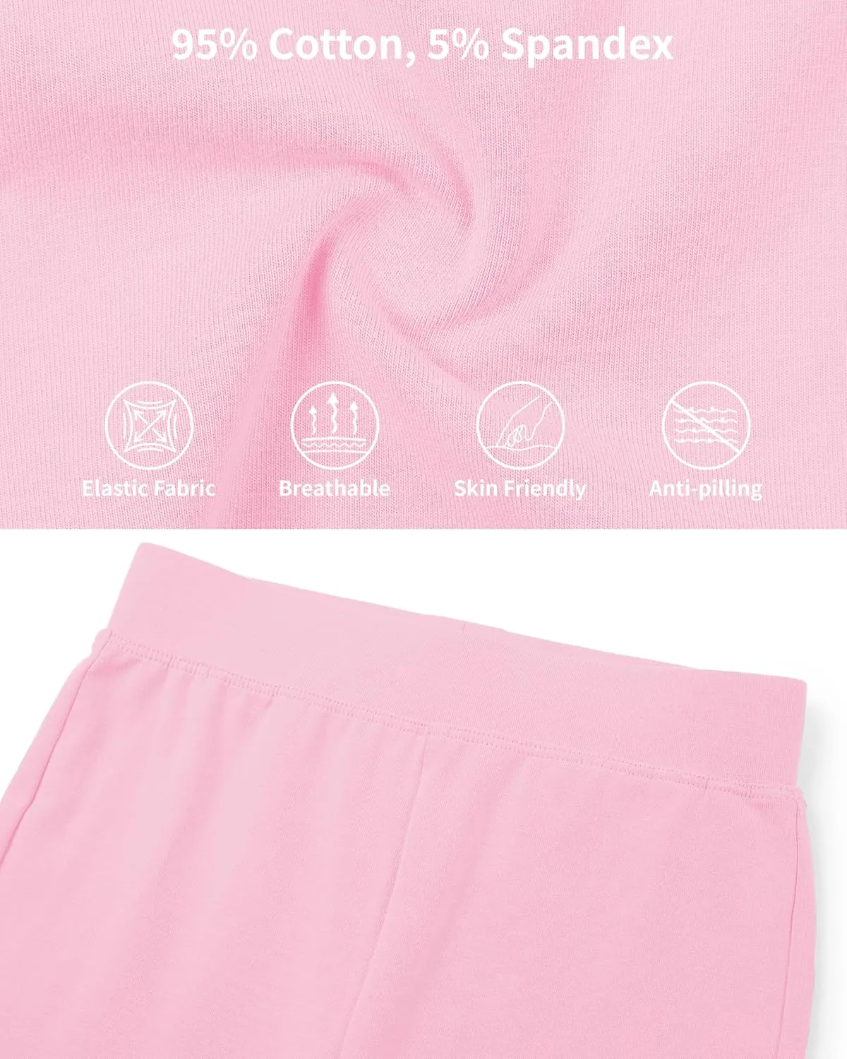 QBK Girls Basic Solid Shorts Dance Gymnastics Under Skirts Shorts Cotton for 2T-13Years Toddler Little Girls Soft Breathable