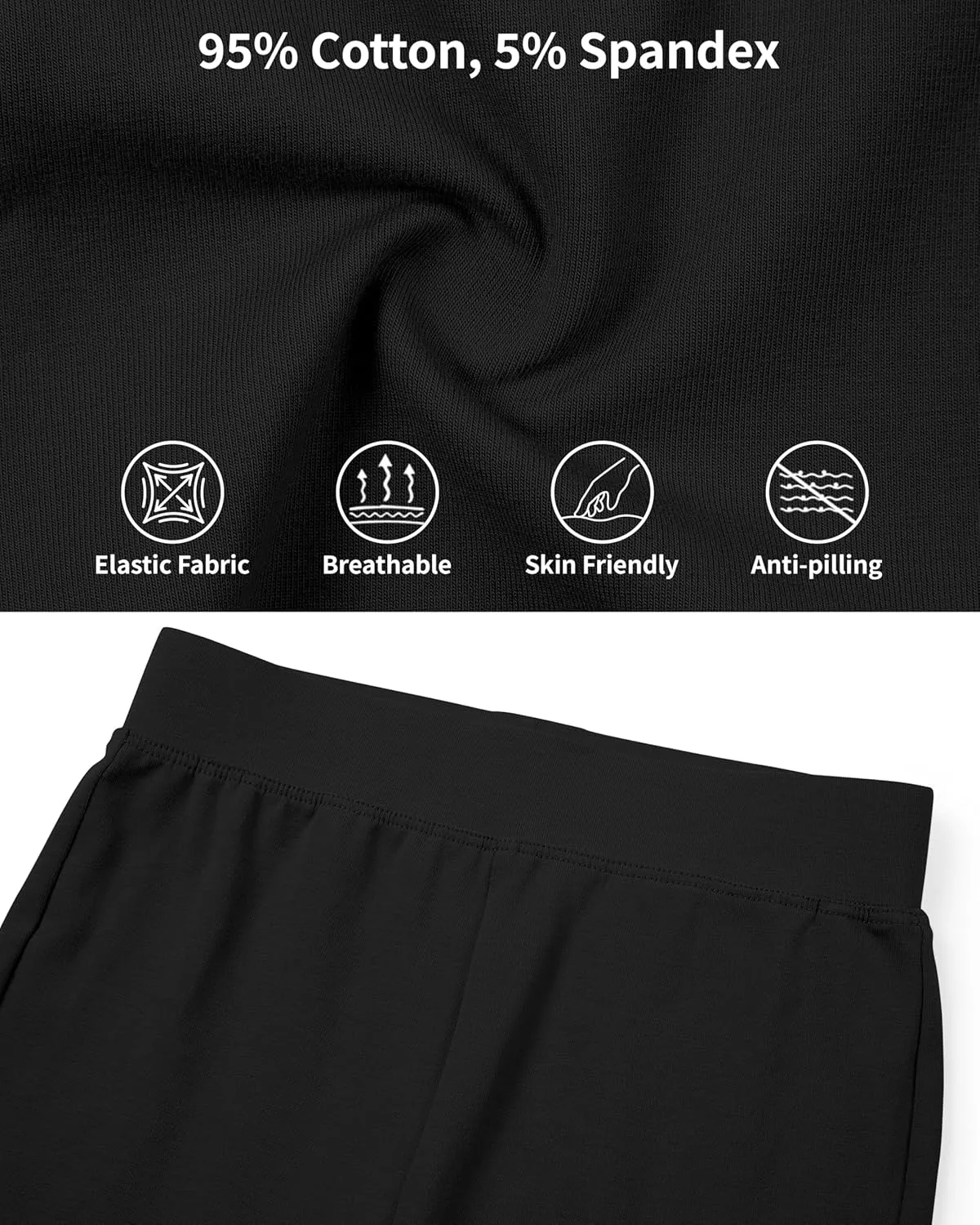 QBK Girls Basic Solid Shorts Dance Gymnastics Under Skirts Shorts Cotton for 2T-13Years Toddler Little Girls Soft Breathable