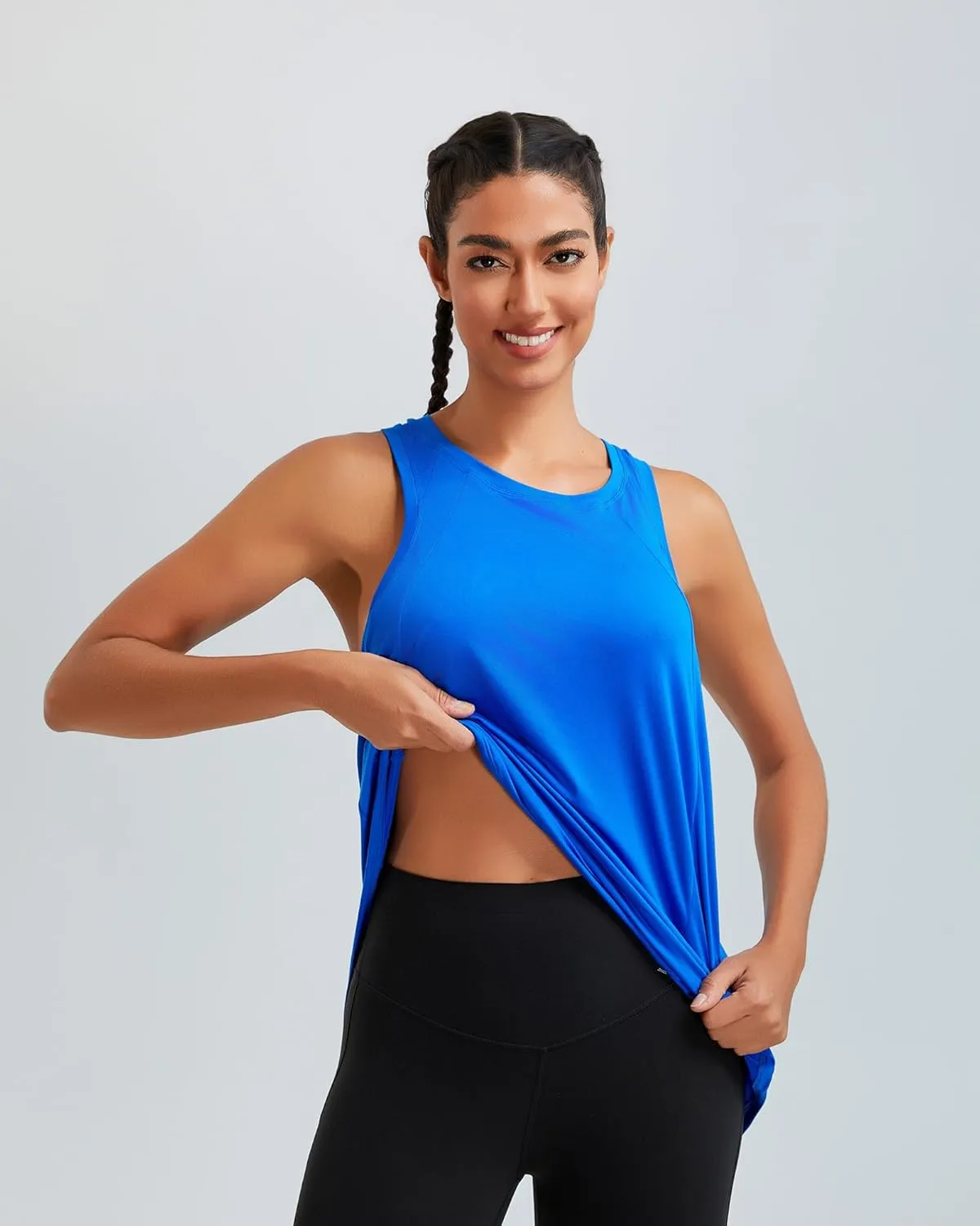 RUNNING GIRL Womens Workout Tops for Women Racerback Tank Tops Mesh Yoga Shirts Athletic Tank Tops Sleeveless Gym Clothes