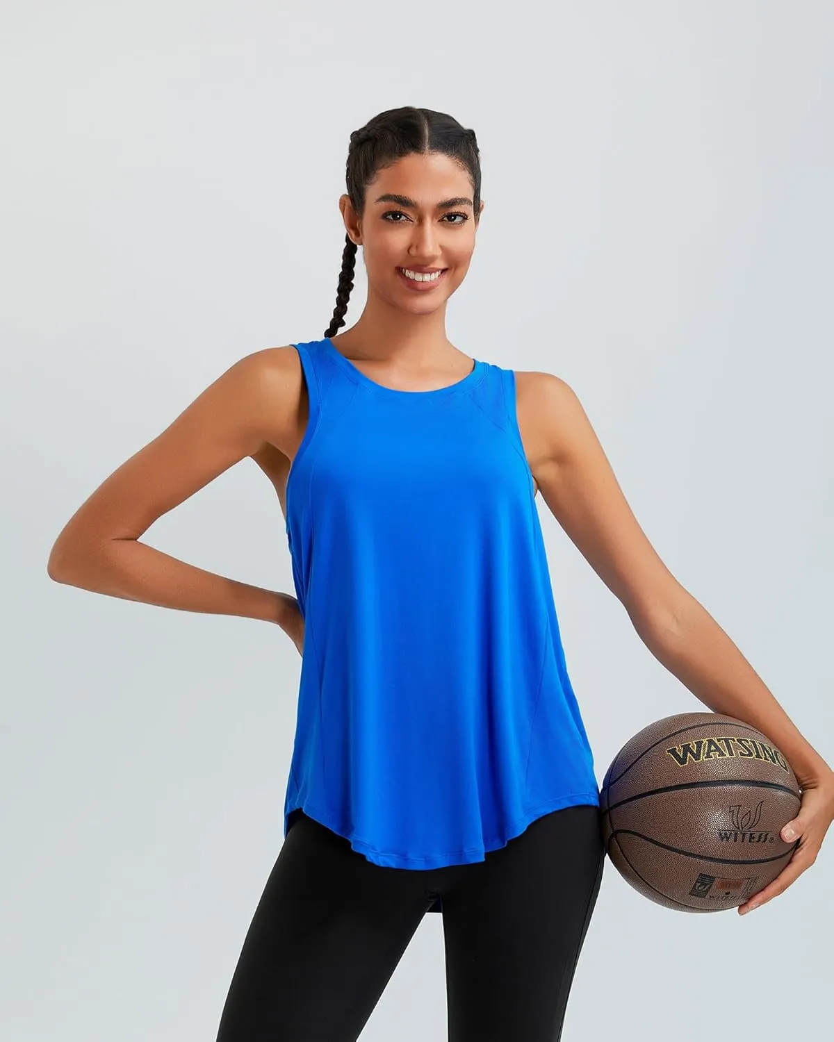 RUNNING GIRL Womens Workout Tops for Women Racerback Tank Tops Mesh Yoga Shirts Athletic Tank Tops Sleeveless Gym Clothes