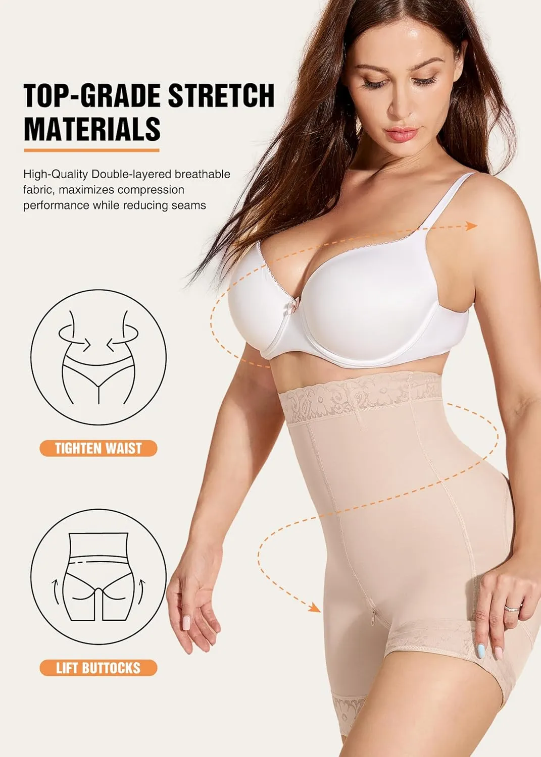 SHAPSHE Shapewear for Women Tummy Control Shorts Body Shaper High Waist Butt Lifter Panties Compression Underwear for Dresse