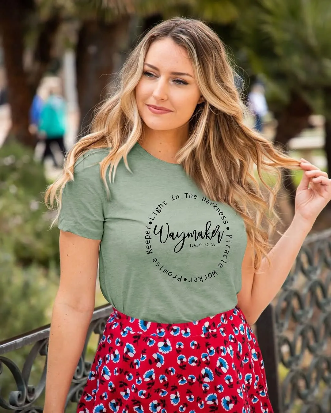 SLEITY Women Waymaker Light in The Darkness Christian Top Oversize Graphic Tee Shirt