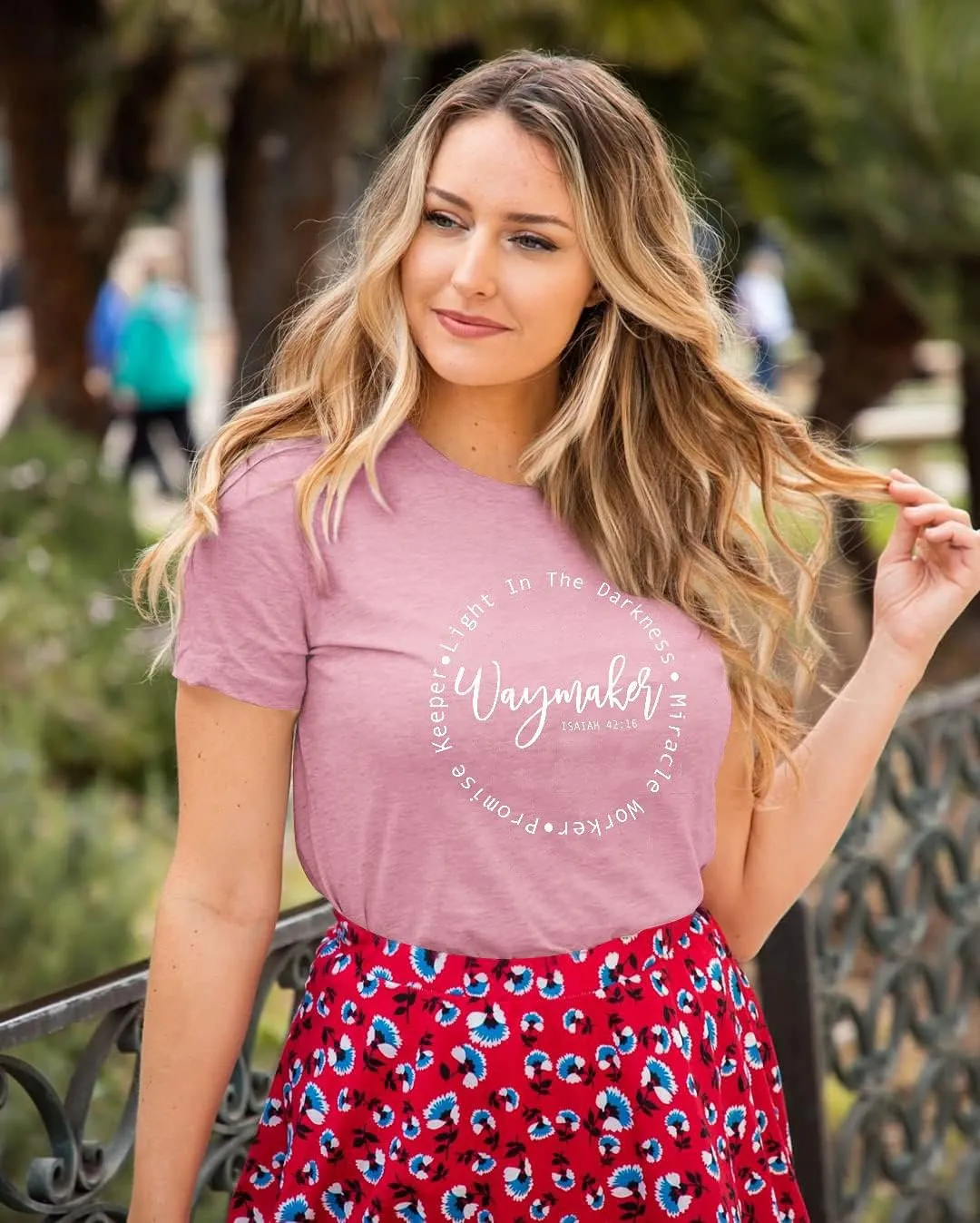 SLEITY Women Waymaker Light in The Darkness Christian Top Oversize Graphic Tee Shirt
