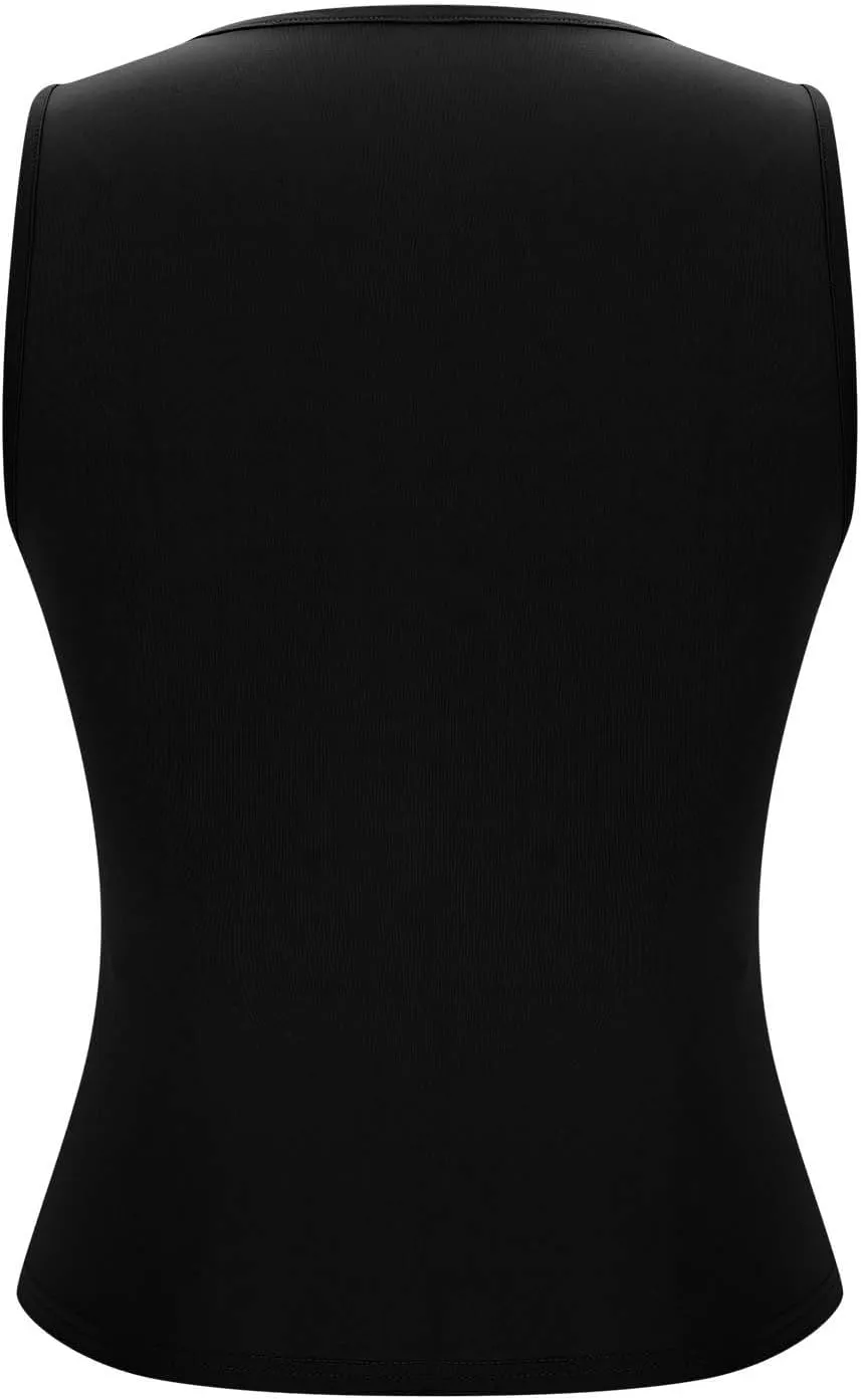 Summer Basic Tees for Women Sexy Slim Fit Tank Tops with Built in Bra Sleveless Crop Shirts Casual Solid Basic Tees