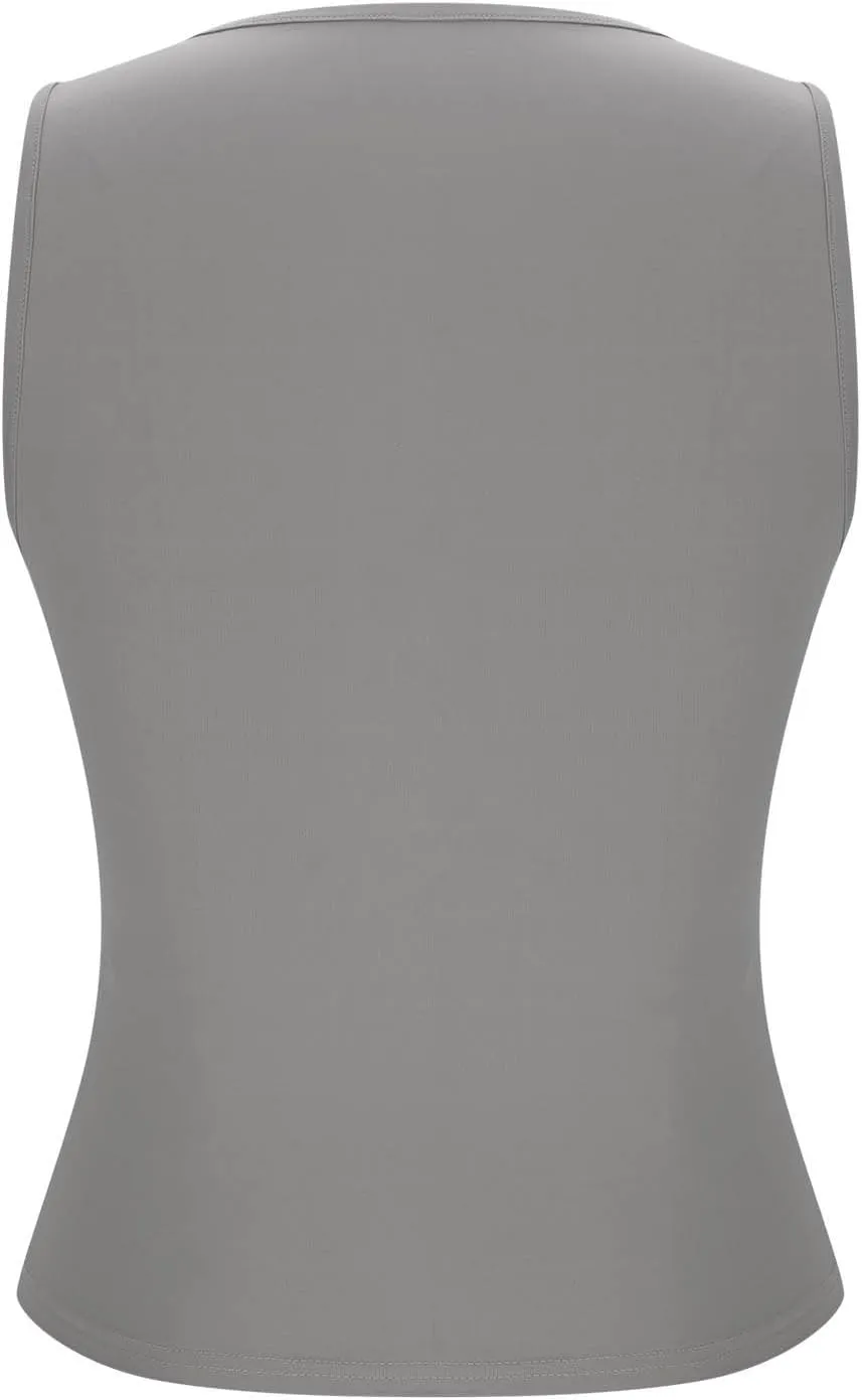 Summer Basic Tees for Women Sexy Slim Fit Tank Tops with Built in Bra Sleveless Crop Shirts Casual Solid Basic Tees