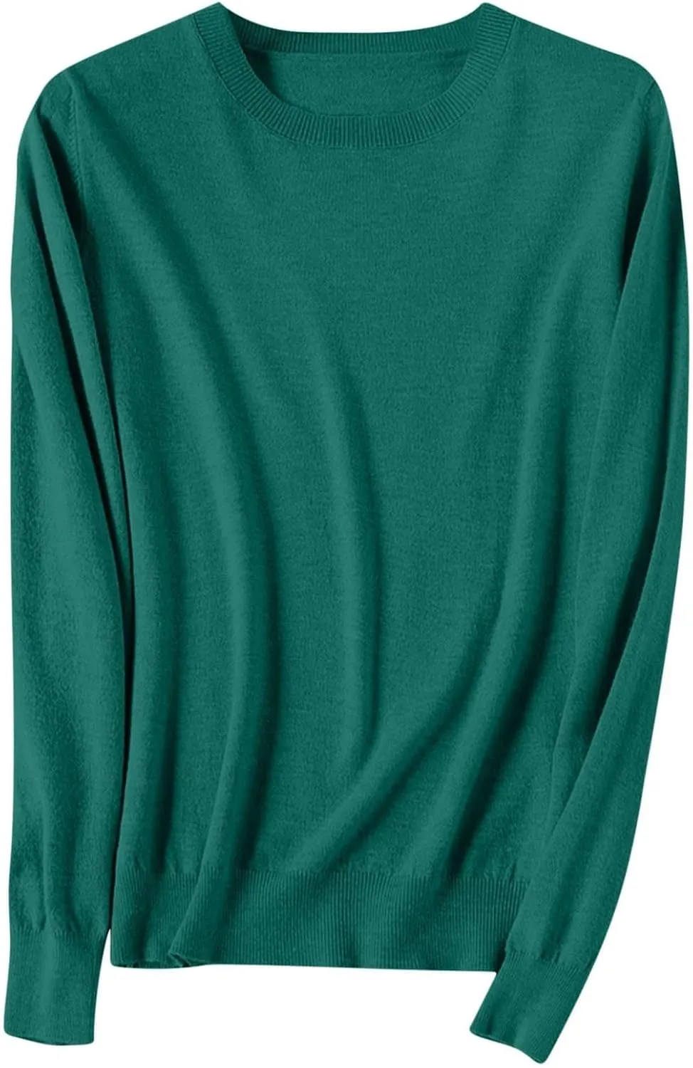 Sweaters for Women Long Sleeve Crew Neck Knitted Sweaters Casual Basic Pullover Sweaters Top