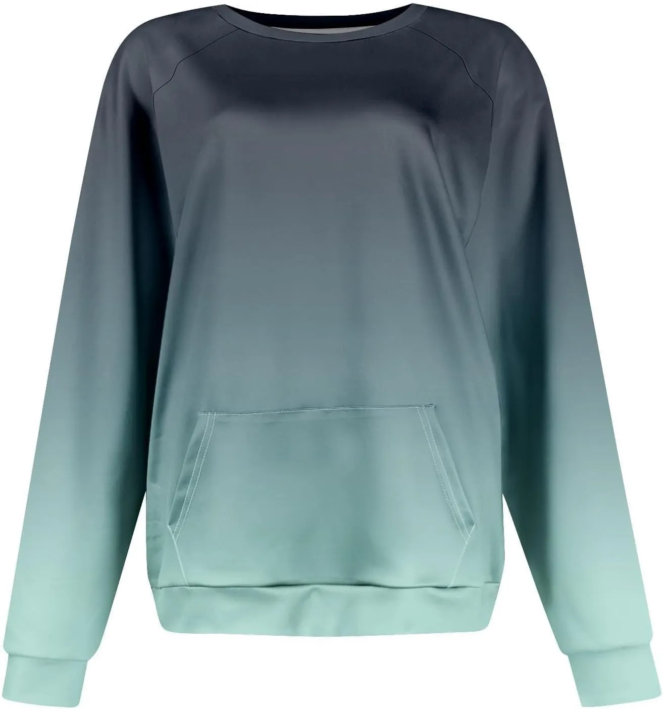 Sweatshirt for Women Fall Fashion Long Sleeve Crewneck T-shirt Loose Comfortable Pullover Hoodless Sweatshirts with Pockets