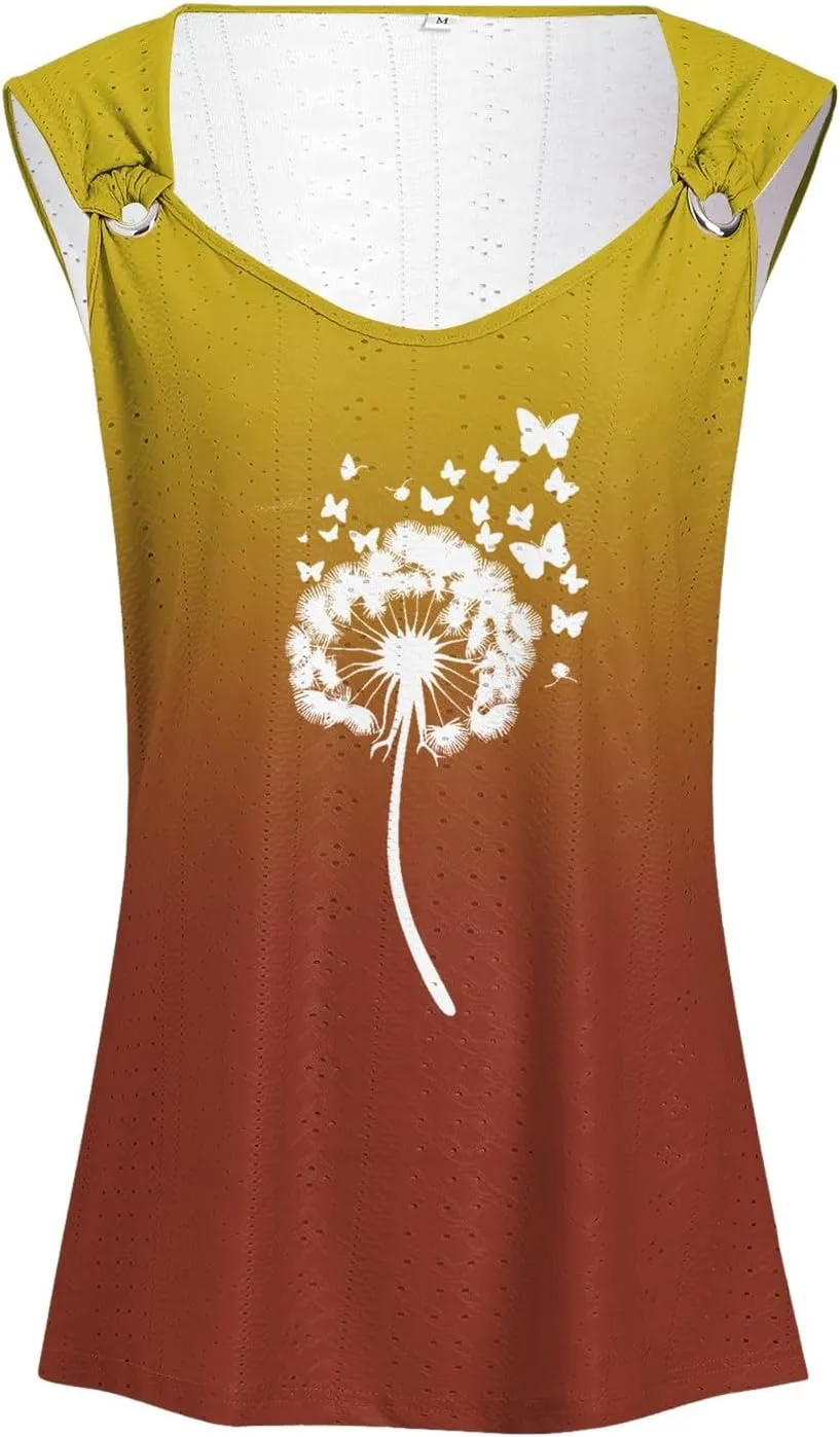 Tank Tops for Women 2025 Trendy Summer V Neck Sleeveless Tee Shirts Spring Clothes Casual Loose Blouses