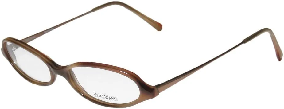 Vera Wang V46 Womens/Ladies Cat Eye Full-rim Designer Sleek European Eyeglasses/Eye Glasses (48-15-130, Brown/Bronze)