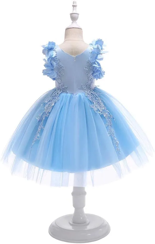 Weileenice Flower Girl Lace Dress Pageant Kids Wedding Christmas Holiday Party Dresses