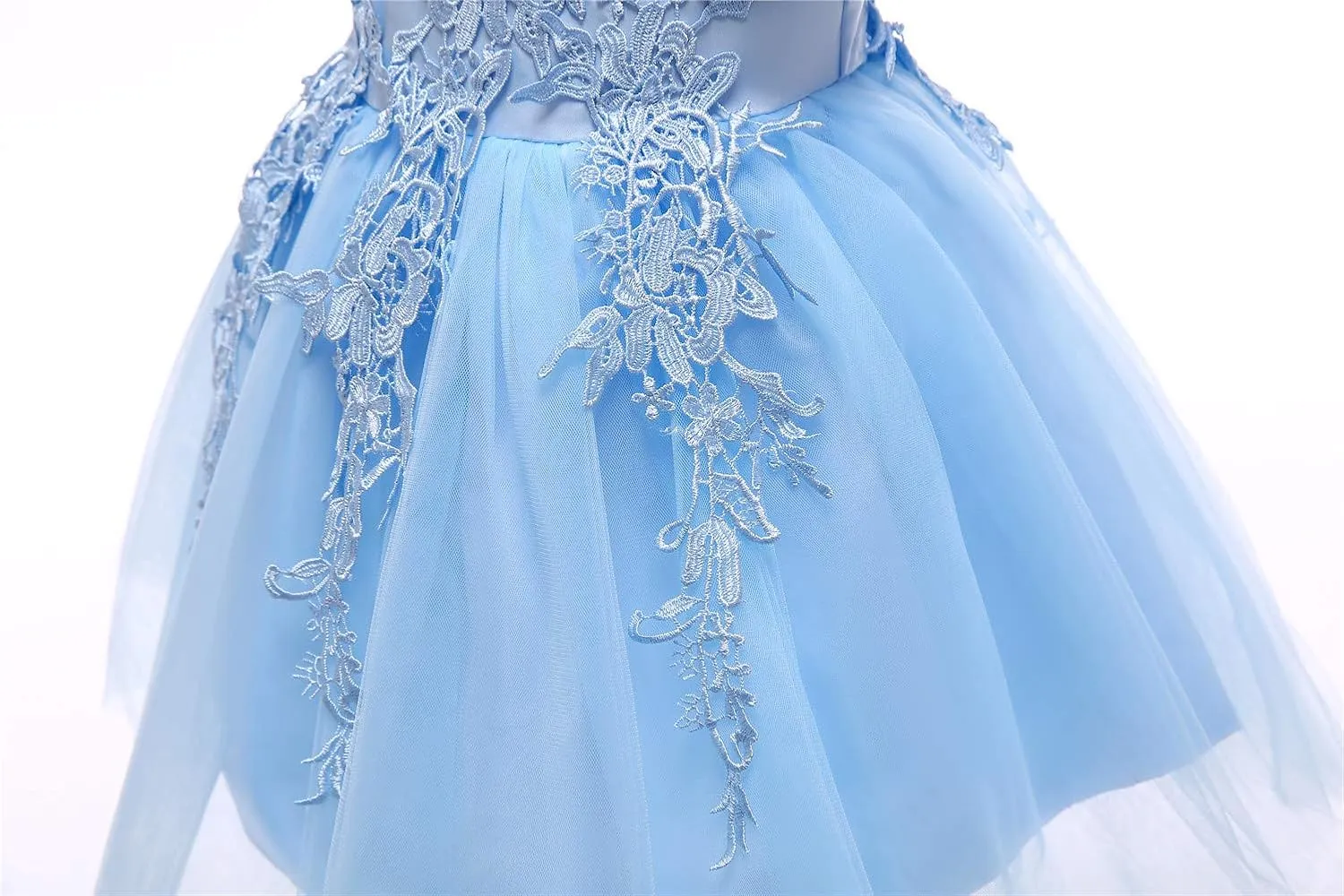 Weileenice Flower Girl Lace Dress Pageant Kids Wedding Christmas Holiday Party Dresses