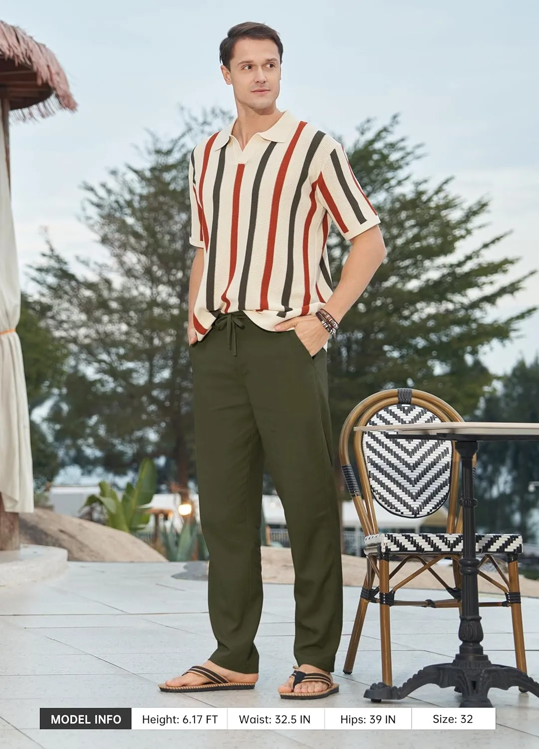 Willit Men's Linen Pants Casual Linen Dress Pants Drawstring Beach Summer Lightweight Trousers 29" 30" 32"