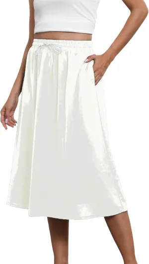 Women Boho Floral Maxi Skirt Elastic High Waist Tiered Pleated Flowy Long Summer Casual Beach Skirt