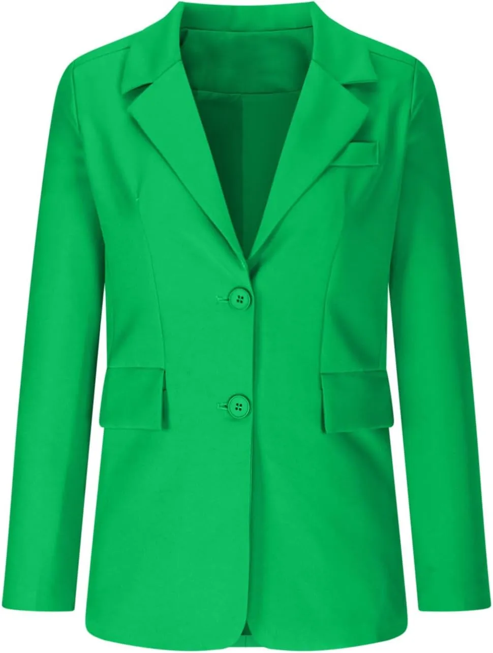 Women Business Casual Blazer with Lined,Professional Work Suit Jacket with Pockets，Long Sleeve Button Open Front