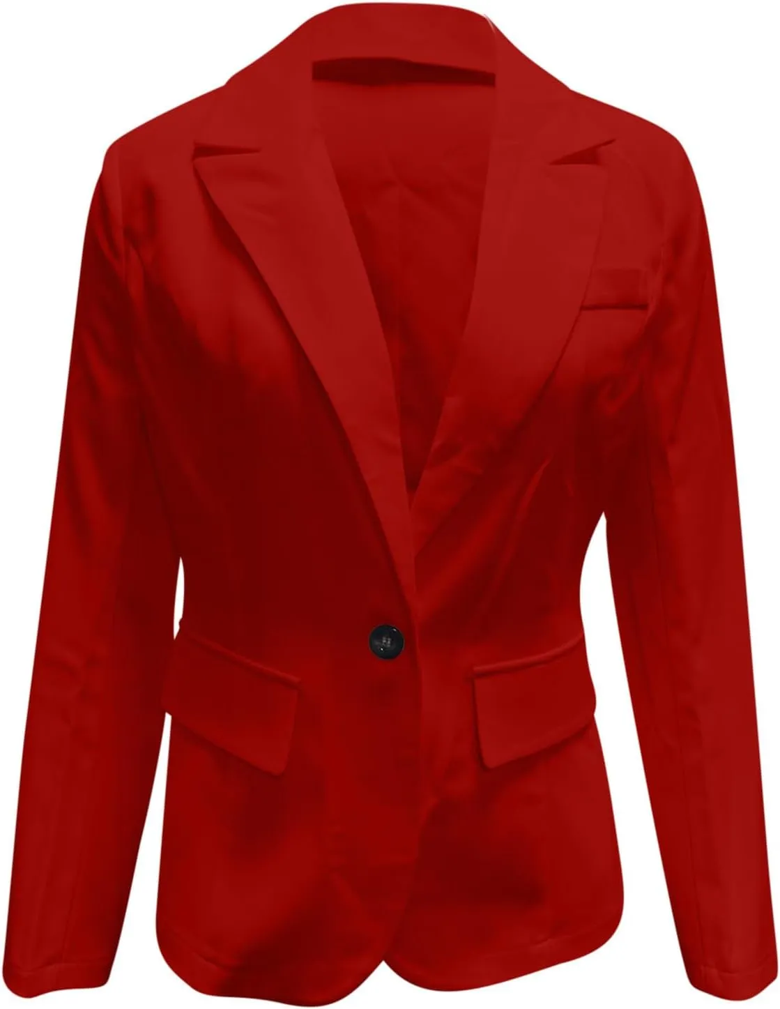 Women Business Casual Blazer With Lined,Professional Work Suit Jacket With Pockets，Long Sleeve Button Open Front
