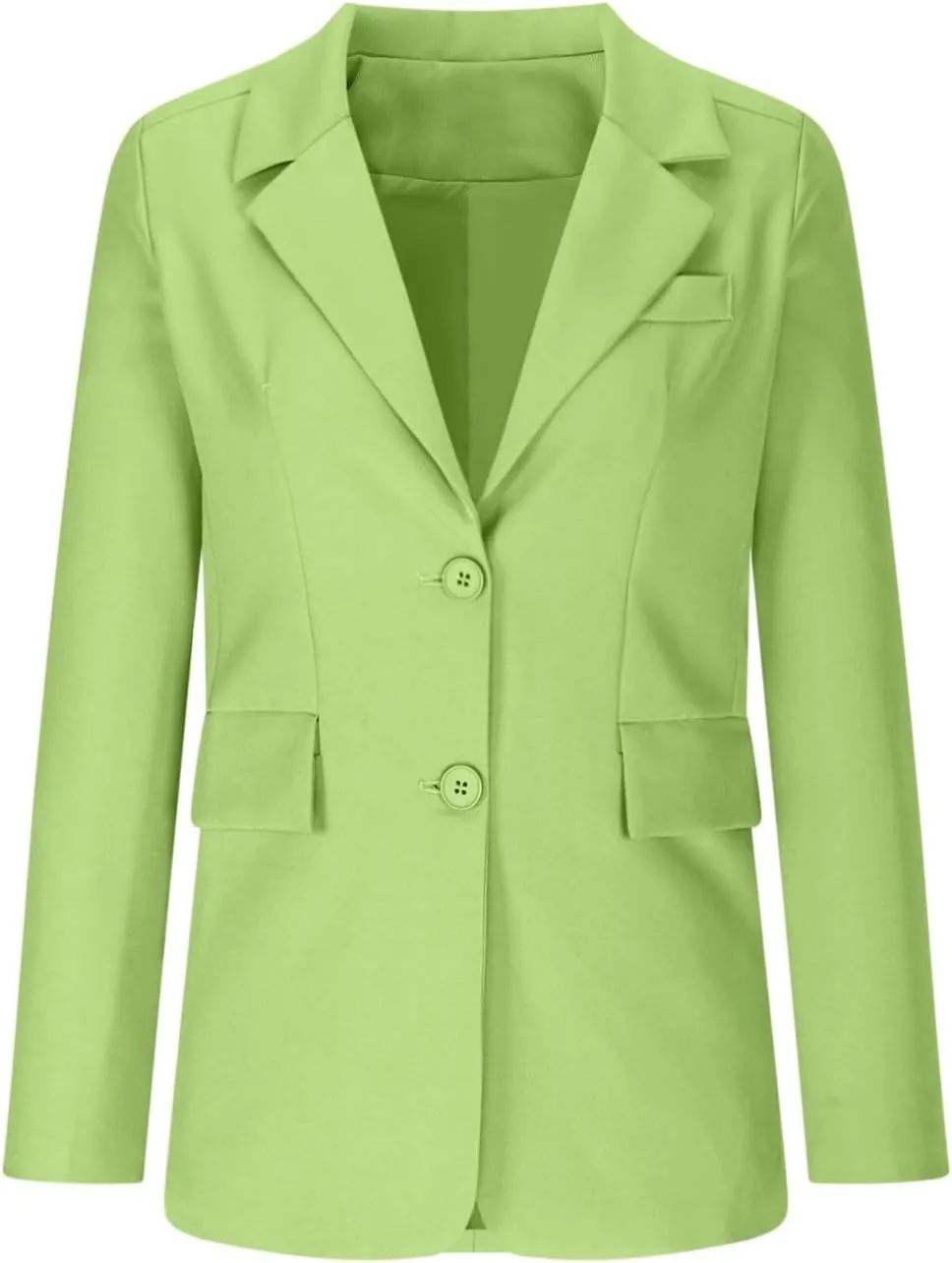 Women Business Casual Blazer with Lined,Professional Work Suit Jacket with Pockets，Long Sleeve Button Open Front