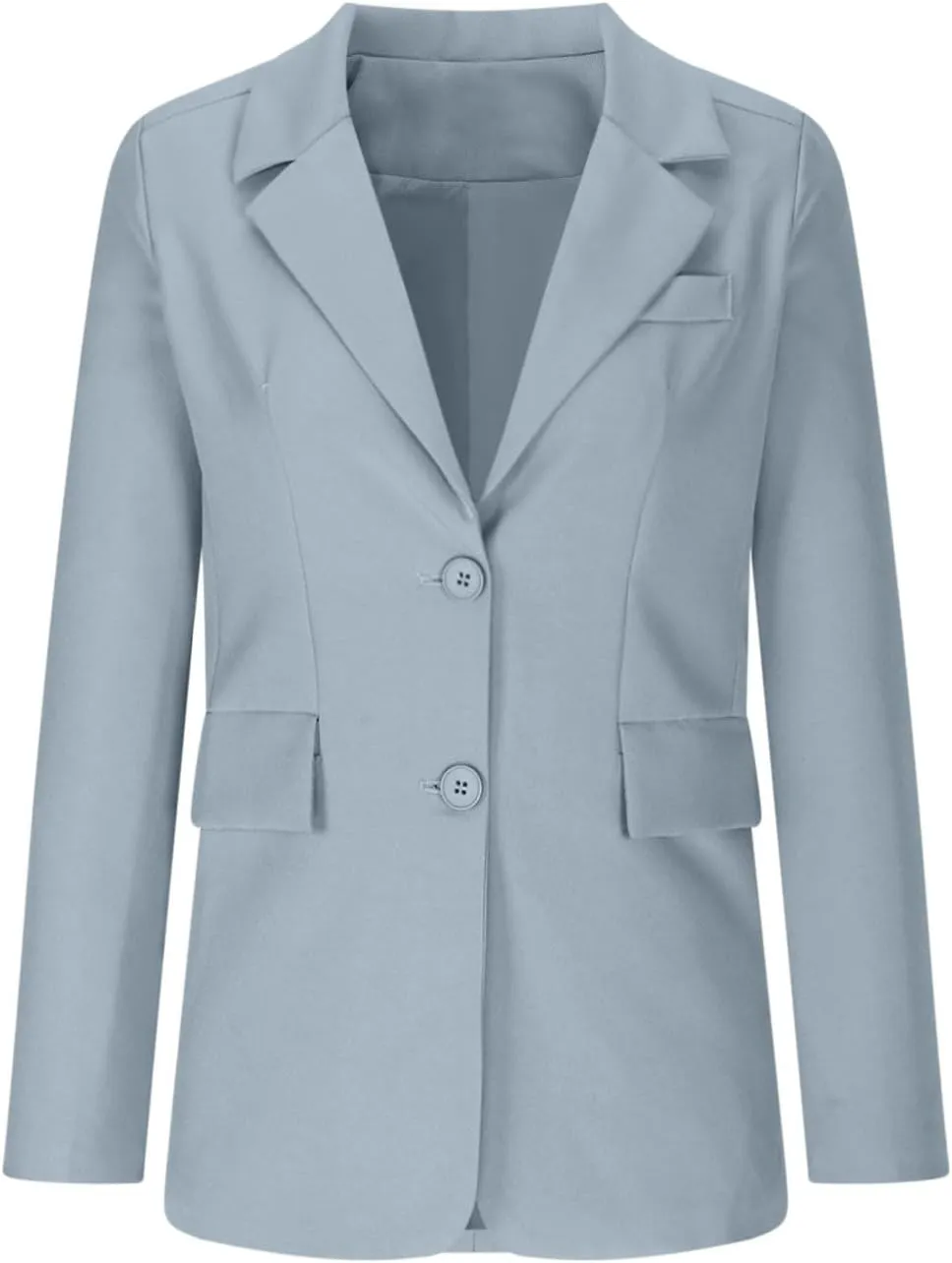 Women Business Casual Blazer with Lined,Professional Work Suit Jacket with Pockets，Long Sleeve Button Open Front