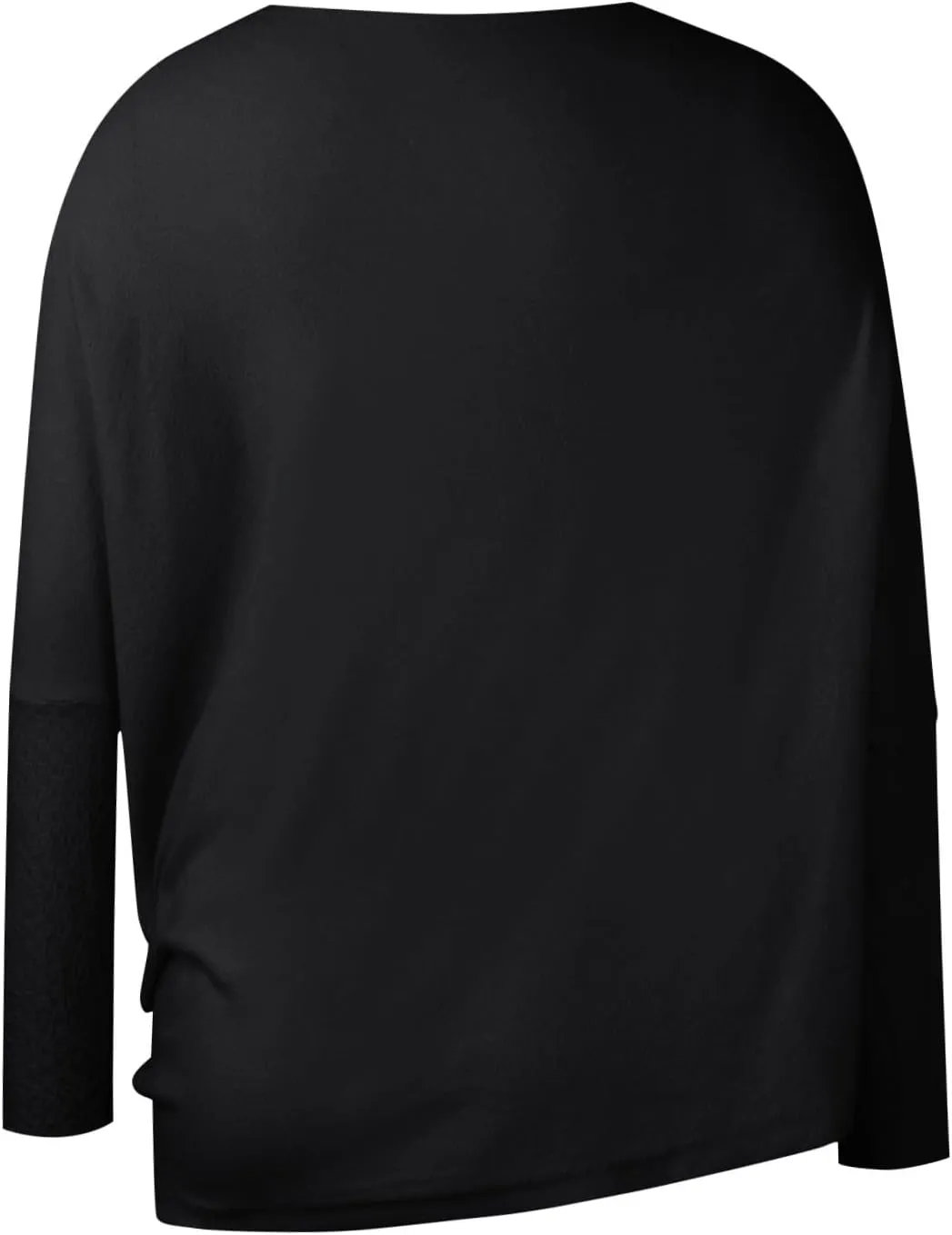 Womens Asymmetric Draped Jumper Long Batwing Sleeve Boat Neck Off The Shoulder Tunic Knit Winter Pullover Sweaters