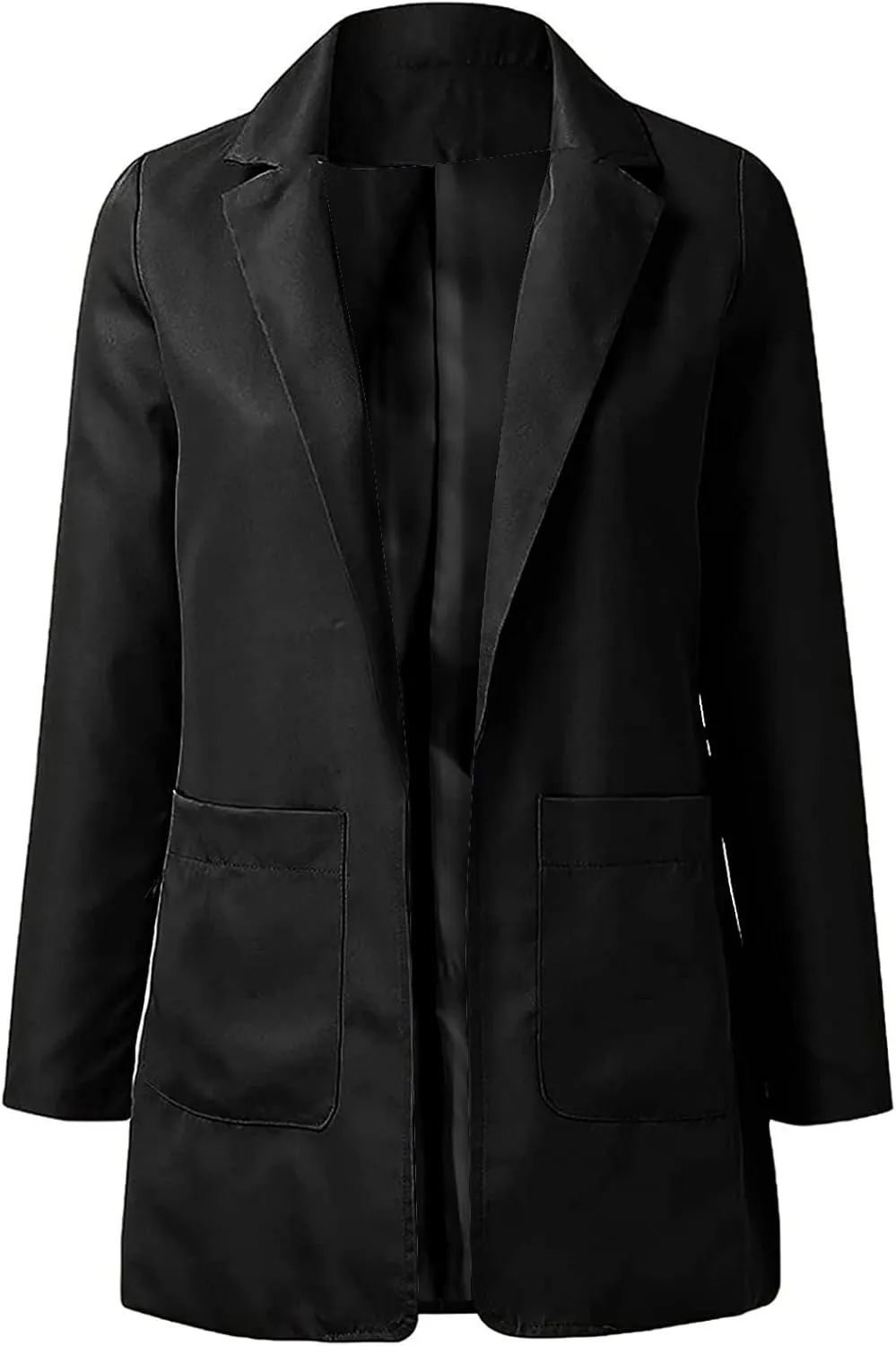 Womens Blazers 2024 Fall Bussiness,Casual Long Sleeve Button Open Front Suit Jackets, Work Clothes with Pockets