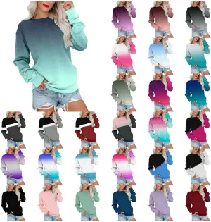 Women's Casual Sweatshirts Oversized Lightweight Dressy Tops Long Sleeve Crewneck 2023 Fall Fashion Tunic Pullover