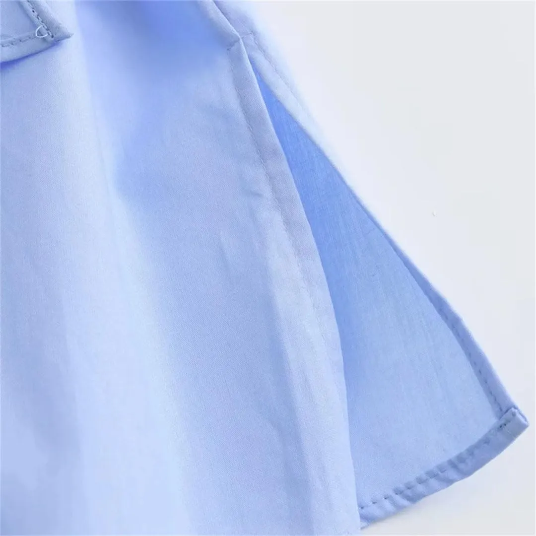 Women's Elegant Shirts Blouses Long Sleeve Lace-Up Tops Office Tops