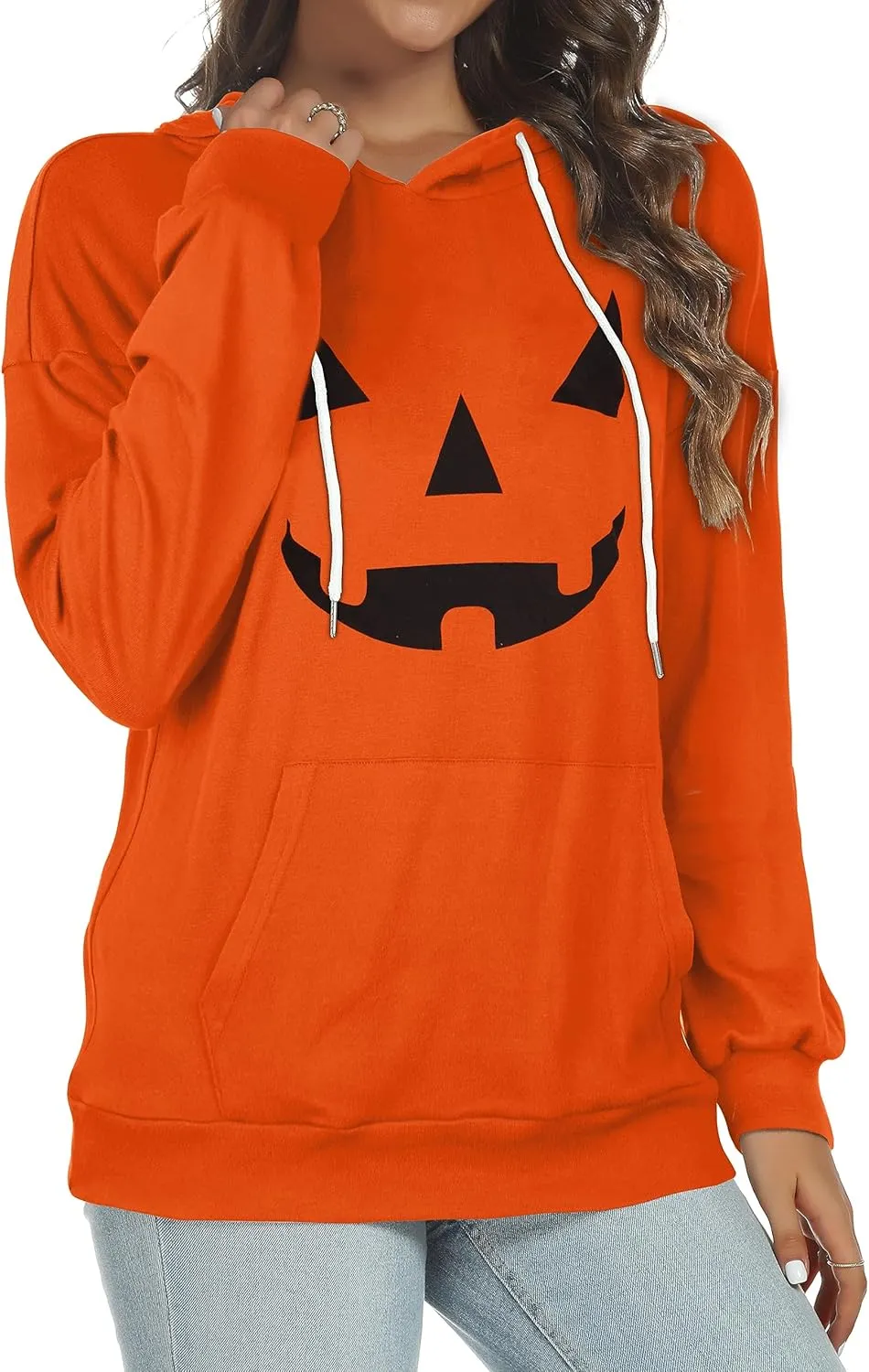 Women's Hoodies Long Sleeve Sweatshirts Drawstring Pullover Tops with Pocket Casual Loose Blouses Tunic