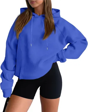 Womens Oversized Hoodies Winter Cute Sweatshirts Drawstring Fleece Hoodie Pullover 2024 Fashion Tops Trendy Outfits