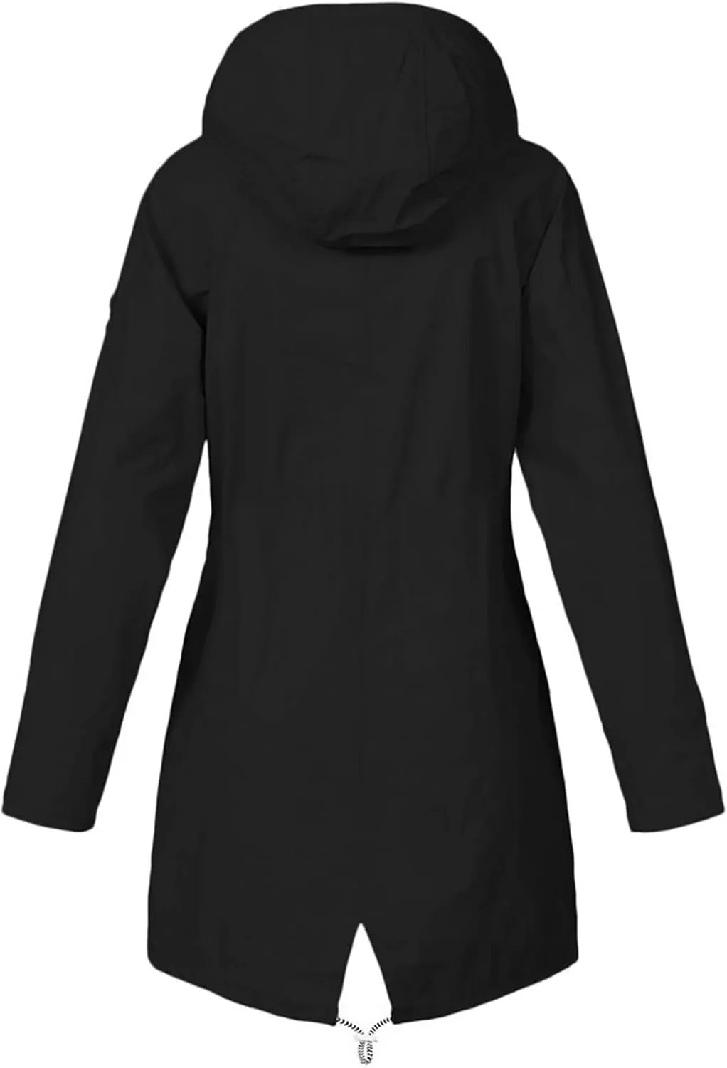 Womens Waterproof Lightweight Jackets Solid Color Rain Coat Hiking Hooded Outerwear Plus Size Softshell Jacket
