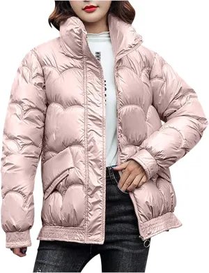 XUNRYAN Winter Coats for Women Waterproof Puffer Jackets Quilted Thick Down Coat Warm Parka Hooded Anorak Outerwear Overcoat