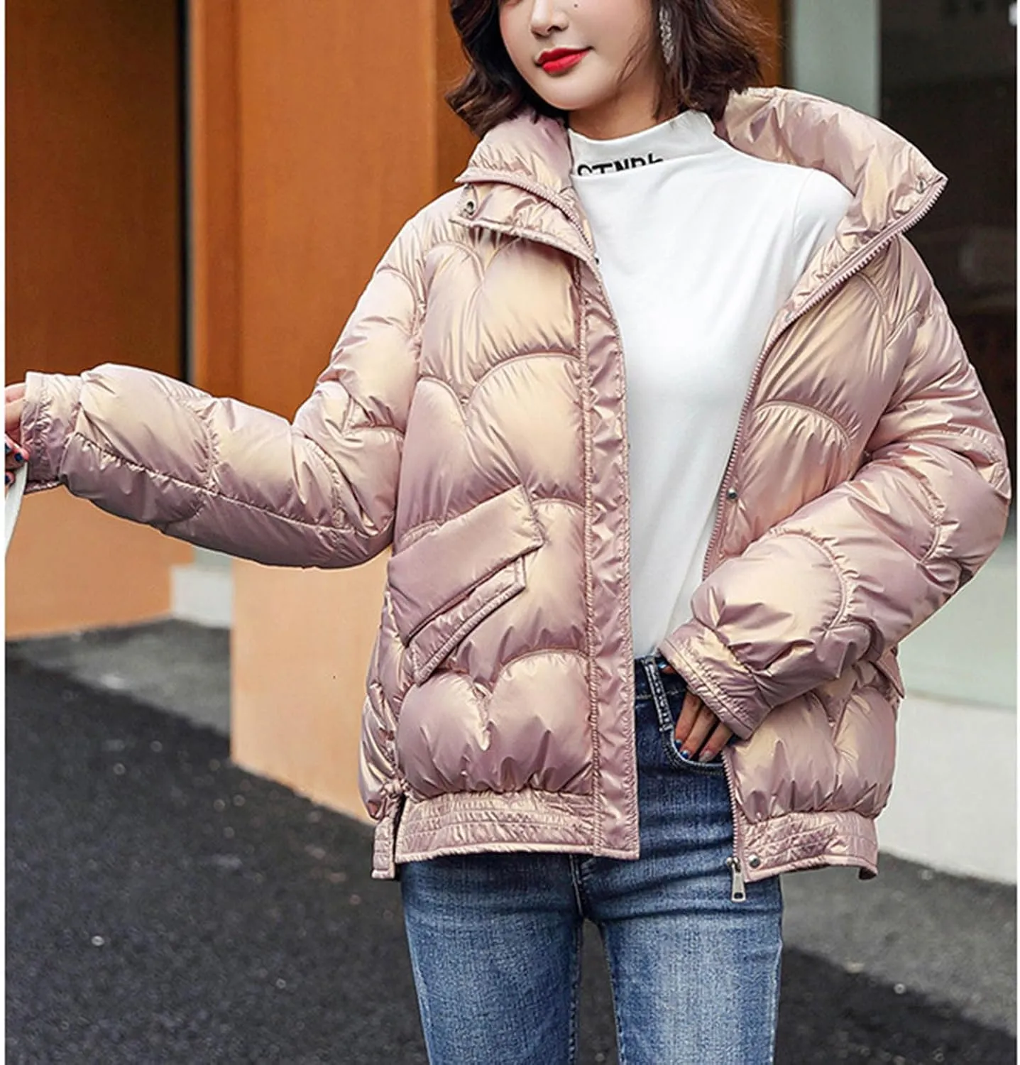 XUNRYAN Winter Coats for Women Waterproof Puffer Jackets Quilted Thick Down Coat Warm Parka Hooded Anorak Outerwear Overcoat