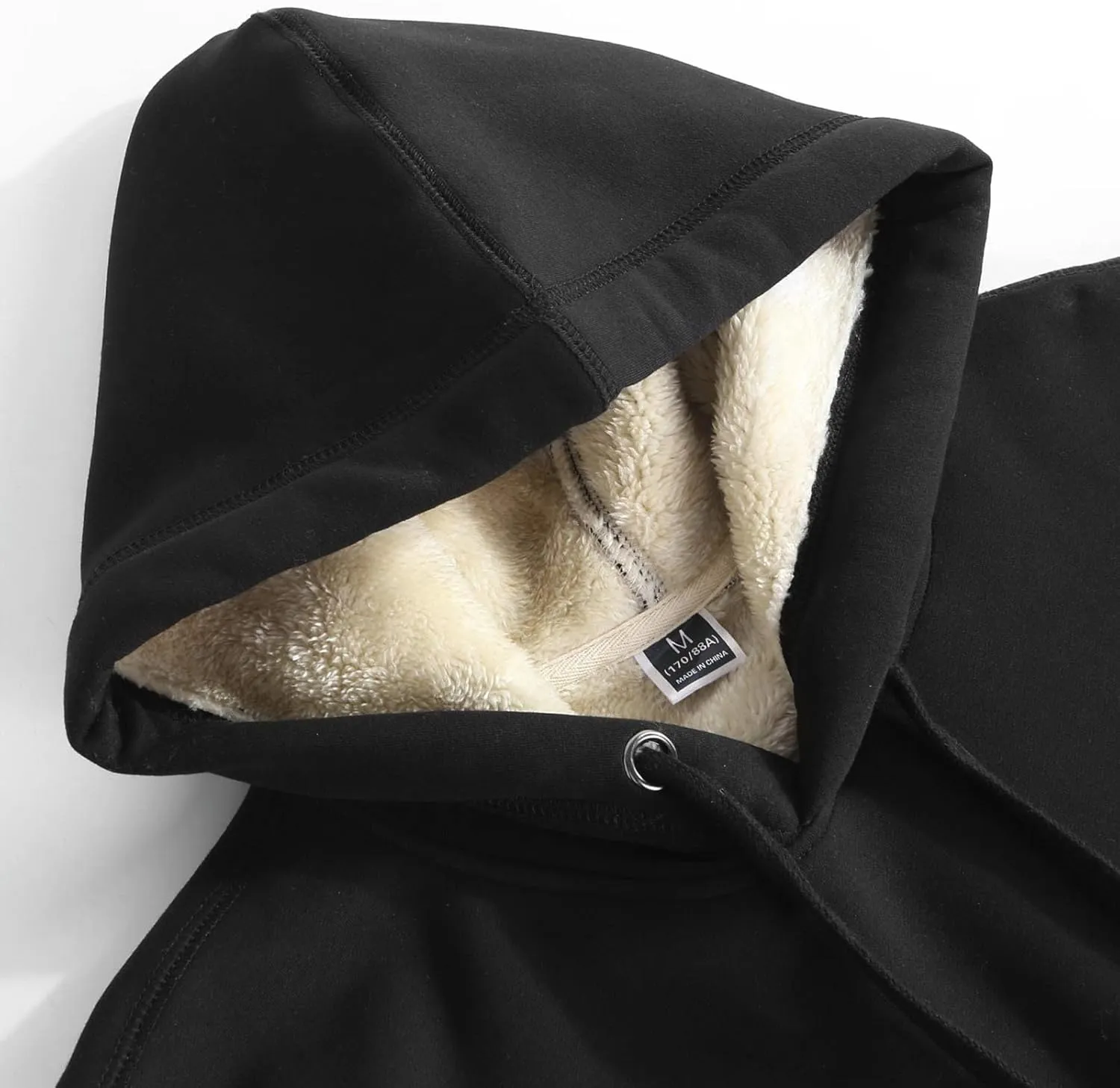 Ymosrh Men's Sweatshirts Casual Zip Up Hoodie Drawstring Long Sleeve Fleece Lined Hooded Sweatshirt, M-4XL