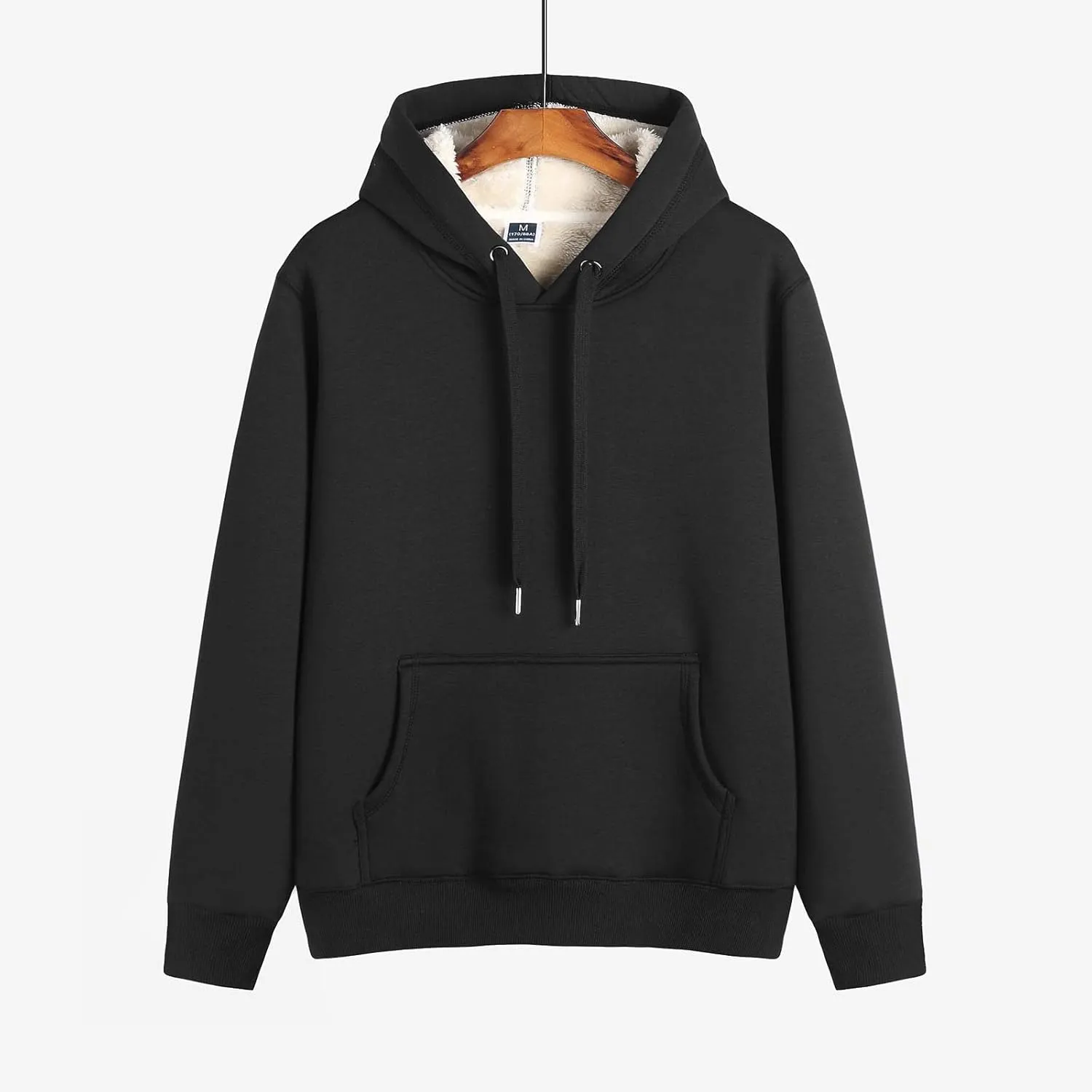 Ymosrh Men's Sweatshirts Casual Zip Up Hoodie Drawstring Long Sleeve Fleece Lined Hooded Sweatshirt, M-4XL