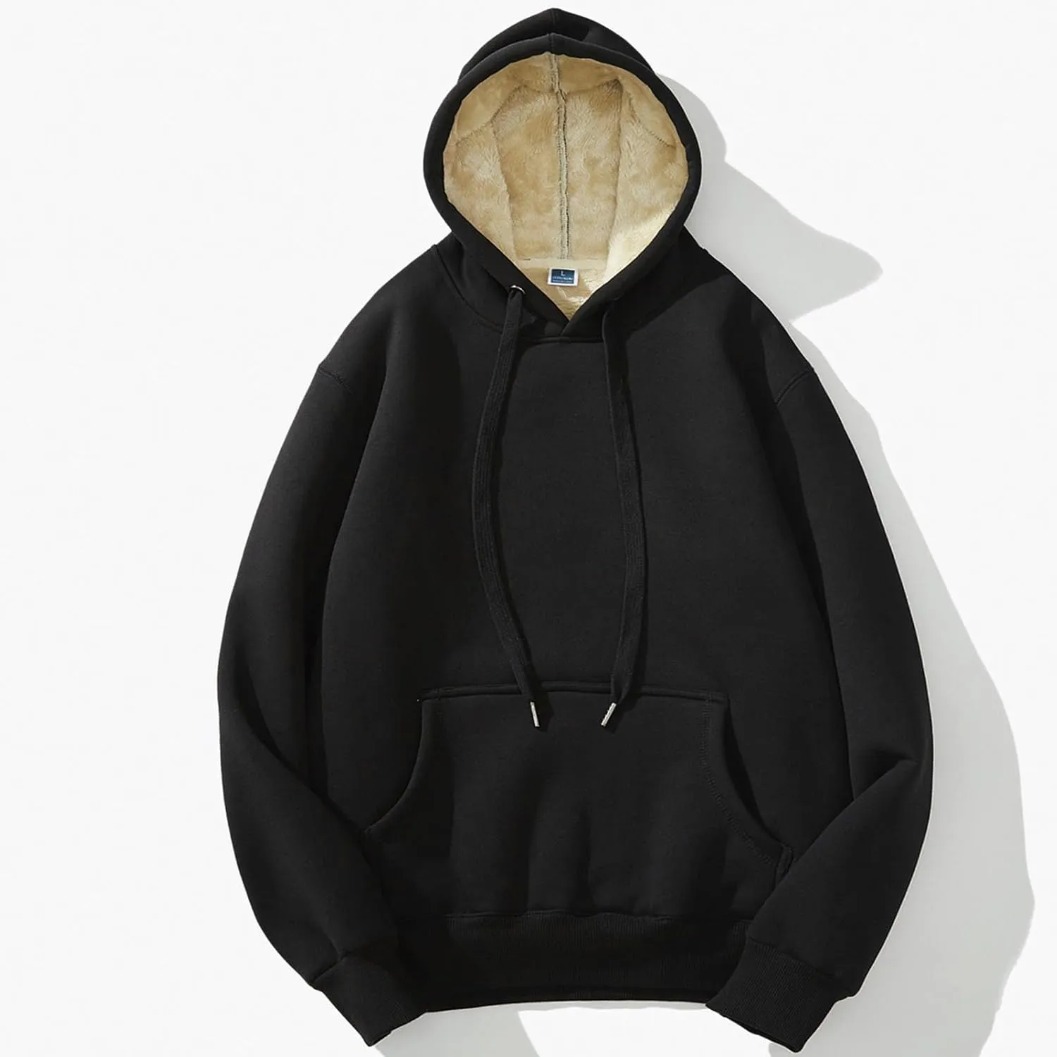 Ymosrh Men's Sweatshirts Casual Zip Up Hoodie Drawstring Long Sleeve Fleece Lined Hooded Sweatshirt, M-4XL